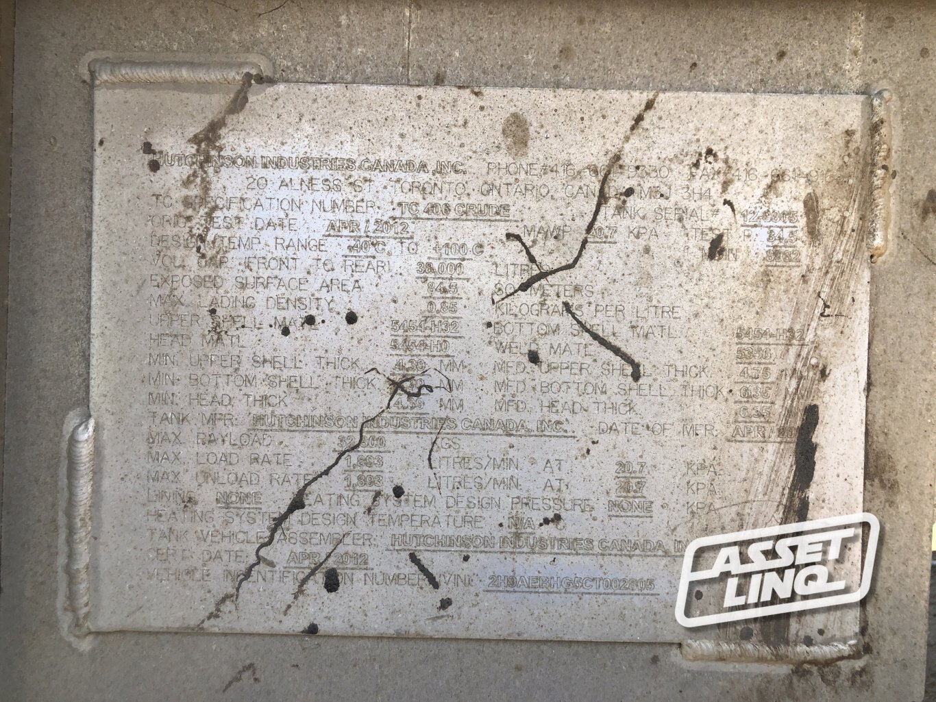 Metal ID Plate Image