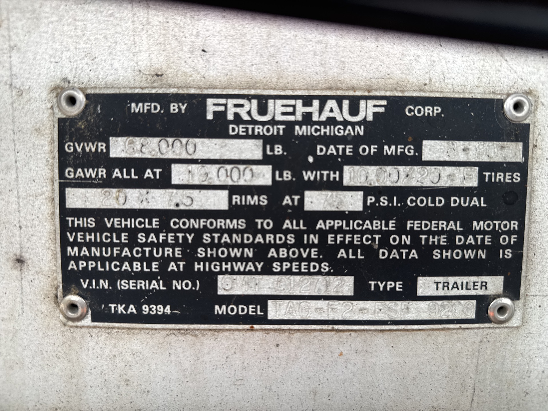 Metal ID Plate Image