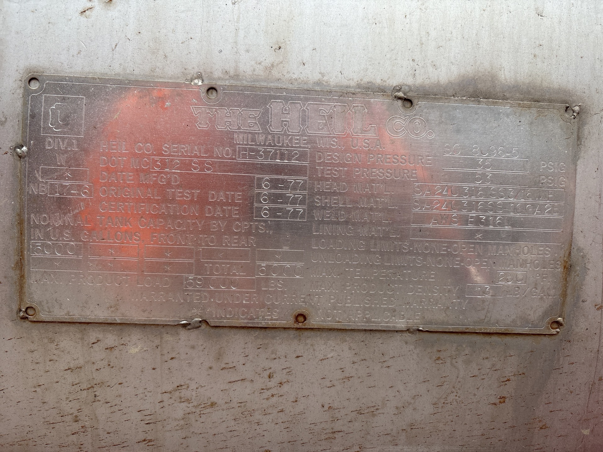 Metal ID Plate Image