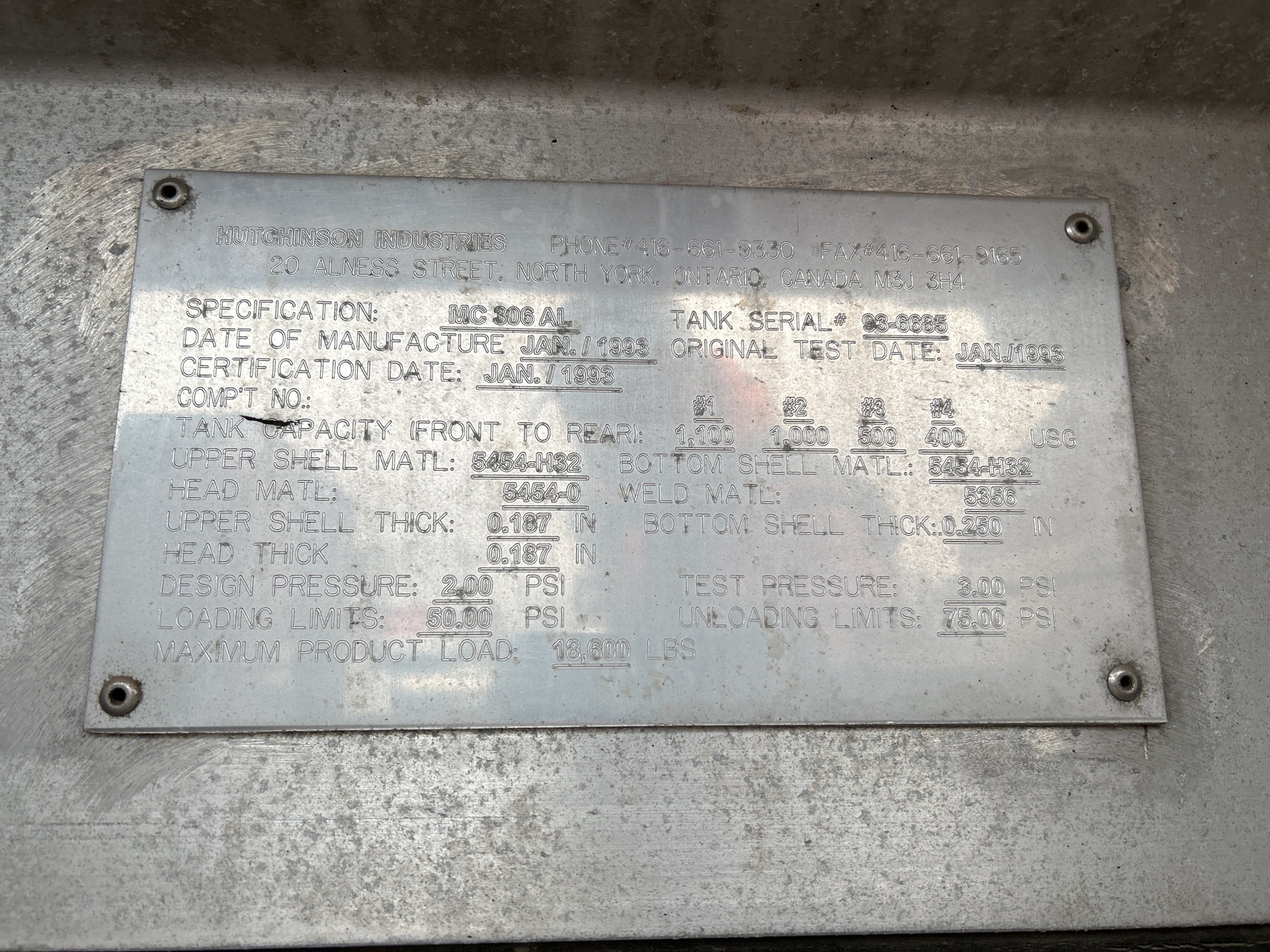 Metal ID Plate Image