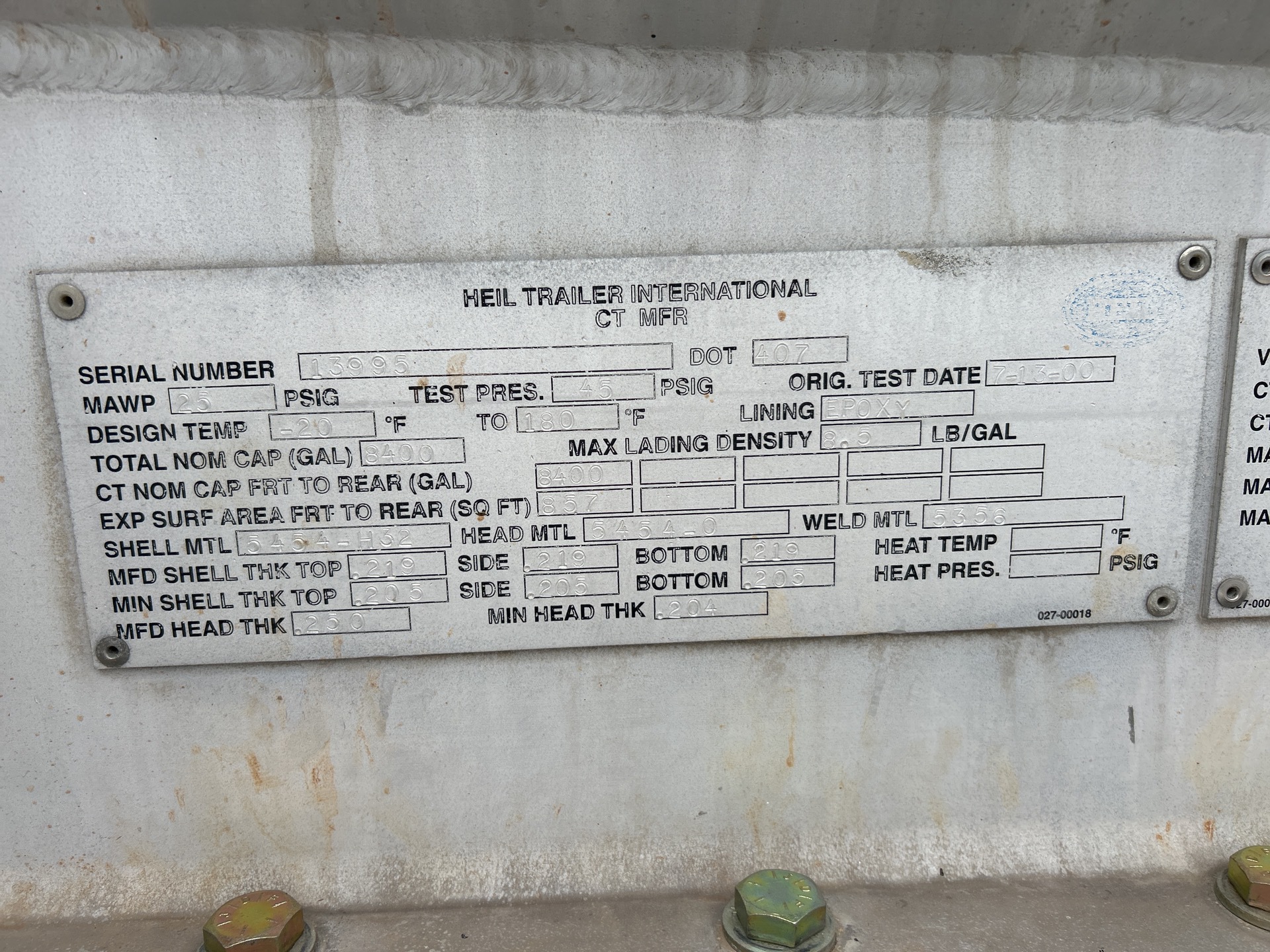 Metal ID Plate Image