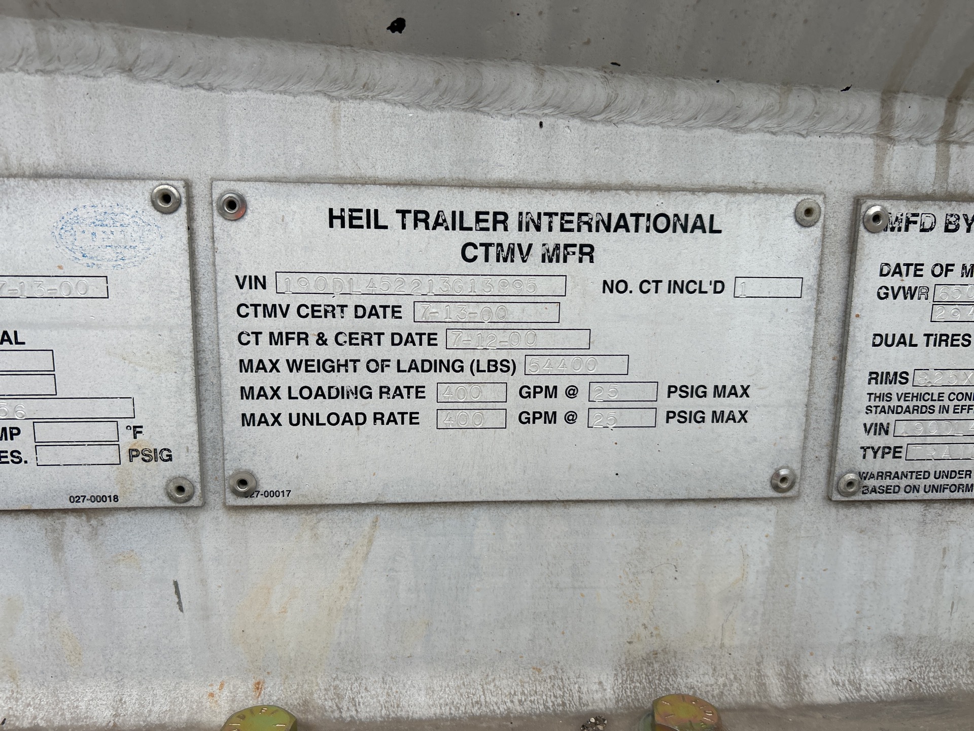 Metal ID Plate Image