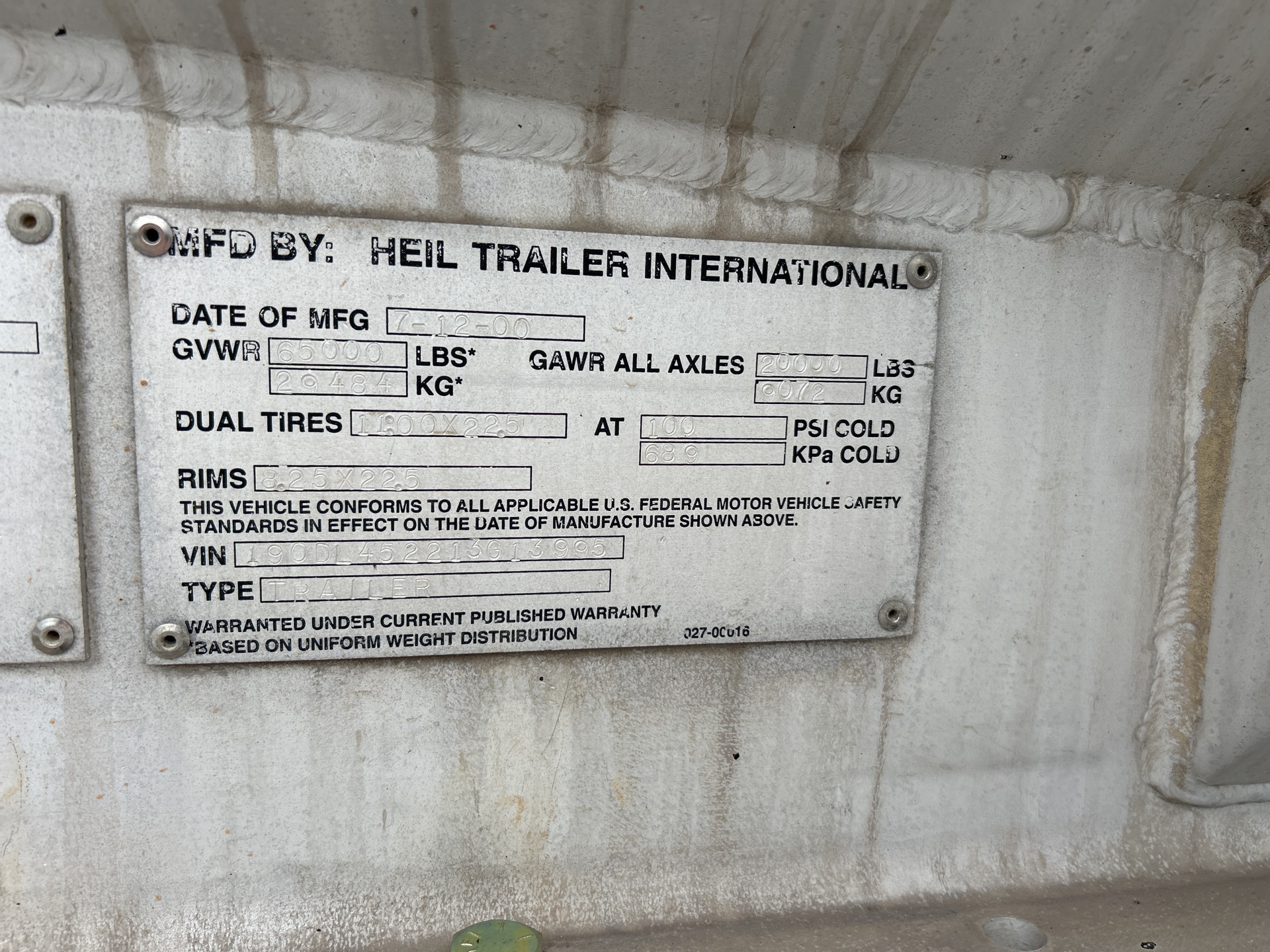 Metal ID Plate Image