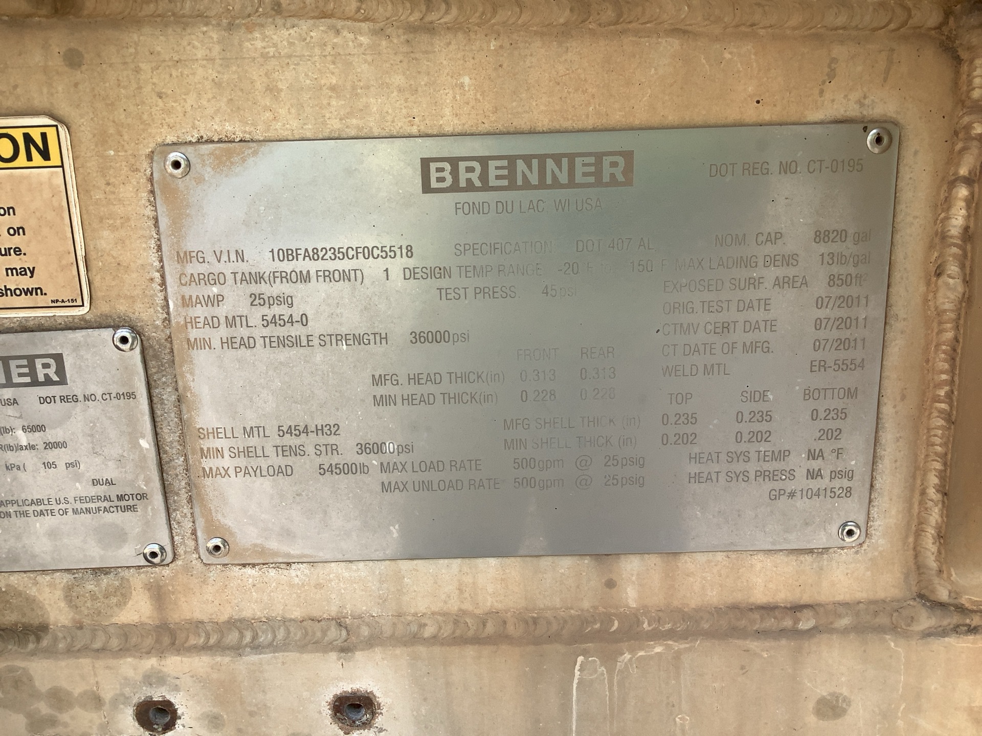 Metal ID Plate Image