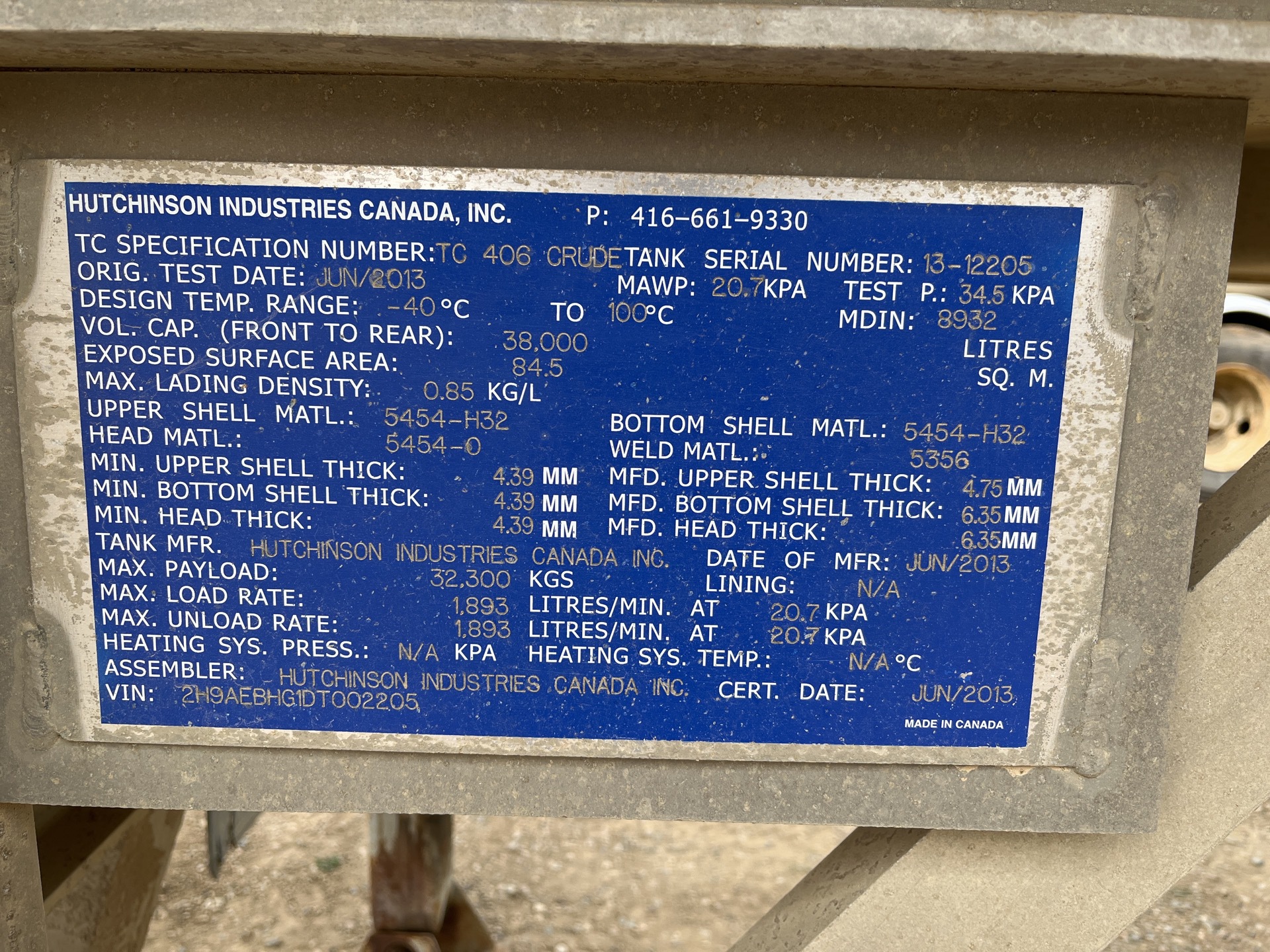 Metal ID Plate Image