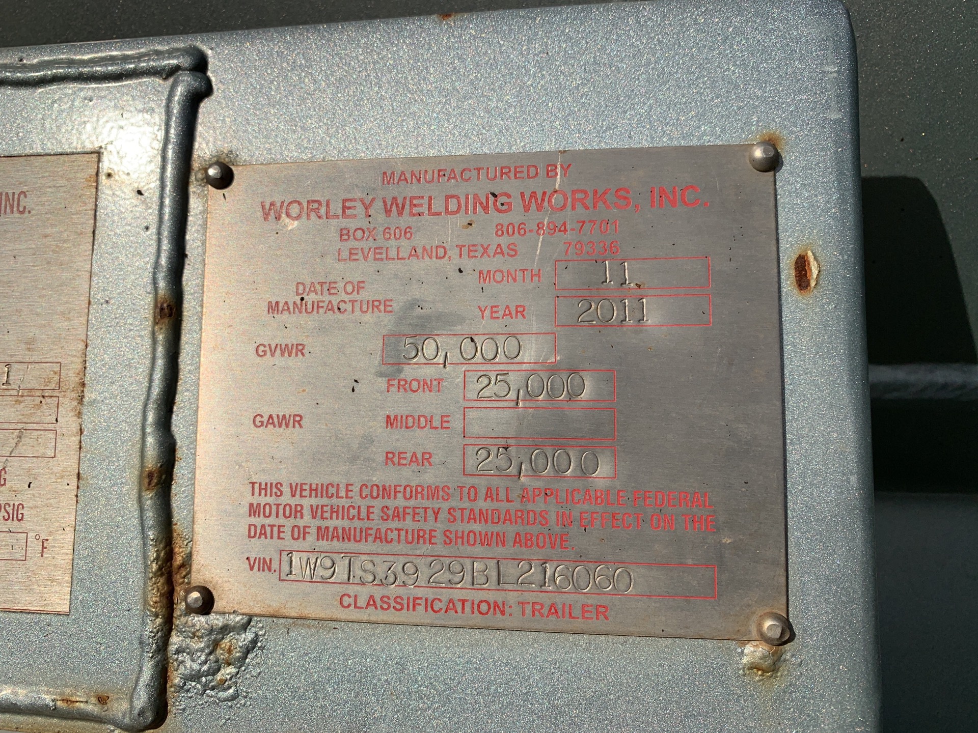 Metal ID Plate Image