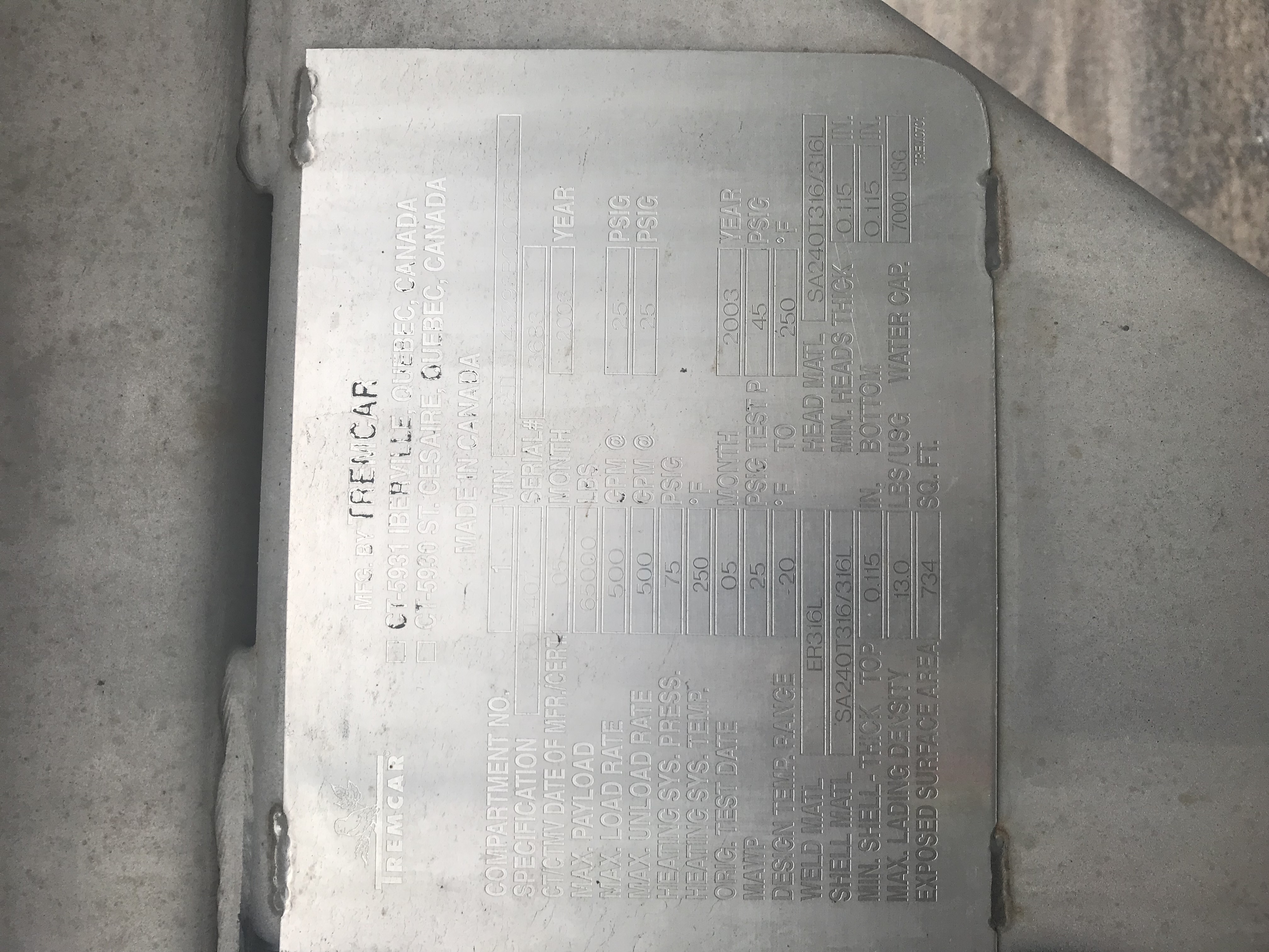 Metal ID Plate Image